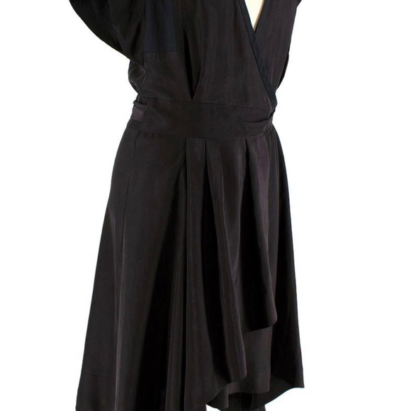 ISABEL MARANT Georgette Lief Black Wrap Dress - Picture 7 of 10